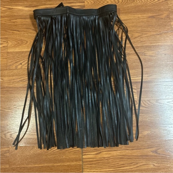 Black Fringe Skirt - Picture 3 of 6